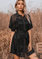 Lace Pure Black boho dress
